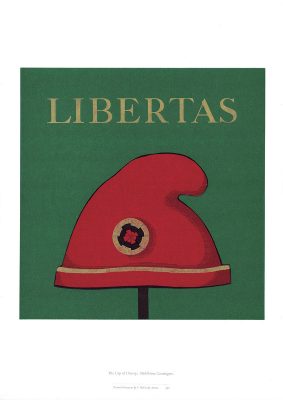 Libertas banner, letterpress print